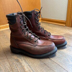 Red Wing 402 Leather Made USA UNION Super SoleSoft Toe Work Boots Mens 7.5 D